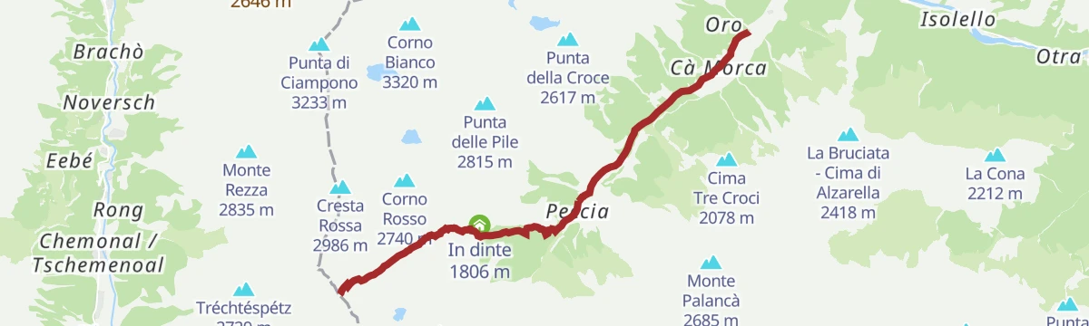 Route map: RIVA VALDOBBIA, Fraz. Sant’Antonio